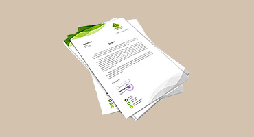 Letterhead printing in arcot